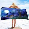 Halloween Beach Towel Microfiber Ghost Bath Towels Quick Dry Towel for Swimmers Sand Proof Towels for Hotel Gym Spa Yoga Sports