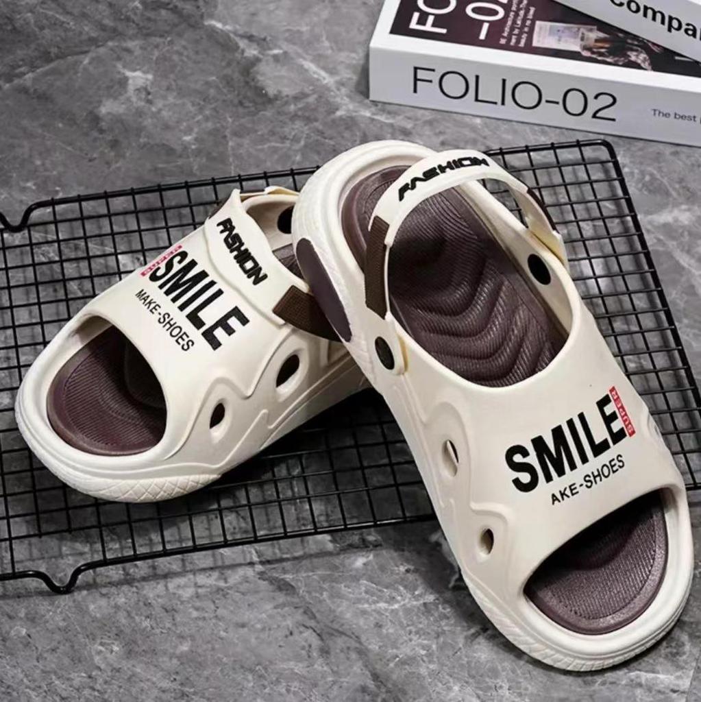 Men's Non-Slip Odorless Back-Strap Thick-Soled Slippers - Beach Sandals for Summer Outdoor Wear
