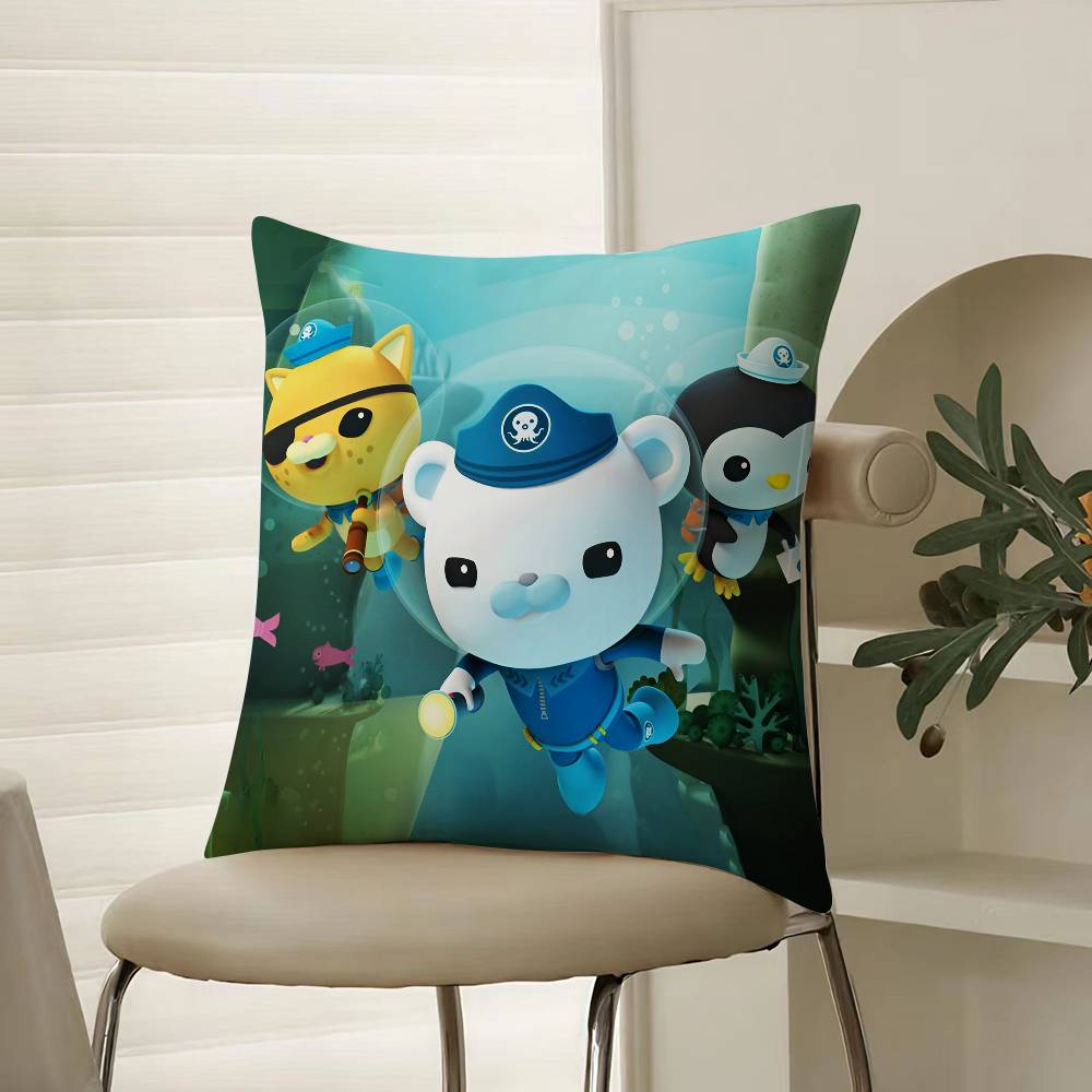 Cartoon Animation Cute The Octonauts Pillow Case Comfort Sofa Bed Silky elegant Invisible zipper Decorative cushion cover