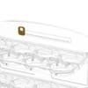 Three Layers Egg Tray Dispenser Holder 24 Grid for Kitchen Drawer Household White
