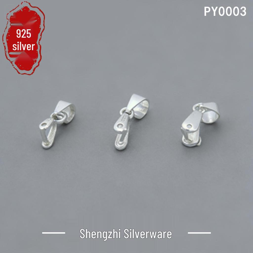 Sterling Silver U-Shaped Clasp for Versatile Jewelry and Jade Pendants