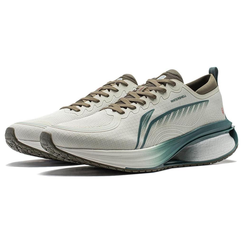 Li Ning Wu Shi 5S 3.0 Shock Absorption Non-Slip Wear-Resistant Low-Top Running Shoes Men Sneaker White Green ARST051-1