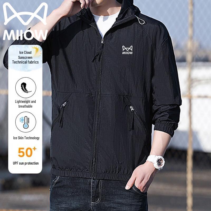 MIIOW Men's Hooded Ice-Feel Sun Protection Jacket