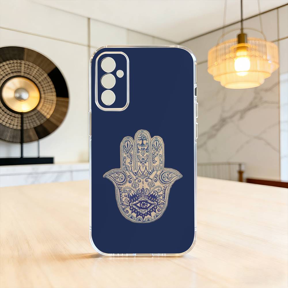 

H-Hamsa H-Hand-D Phone Case For SamsungA10,12,20,21S,30,31,40,50,51,52,70,71 Transparent Cover Samsung a10