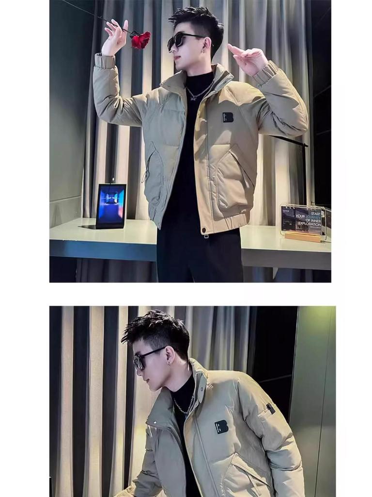 2025 Men's High-End Winter Trendy Cool Short Down Cotton Jacket