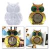 Clock Resin Molds Arabic Numerals Silicone Mould 3D Owl Clocks Casting Epoxy Resin Mold Handmade DIY Jewelry Making