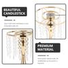 1Pcs Stylish Wedding Candleholder Crystal Curtain Design Exquisite Stand for Party Decor Flower Rack Supply Garden