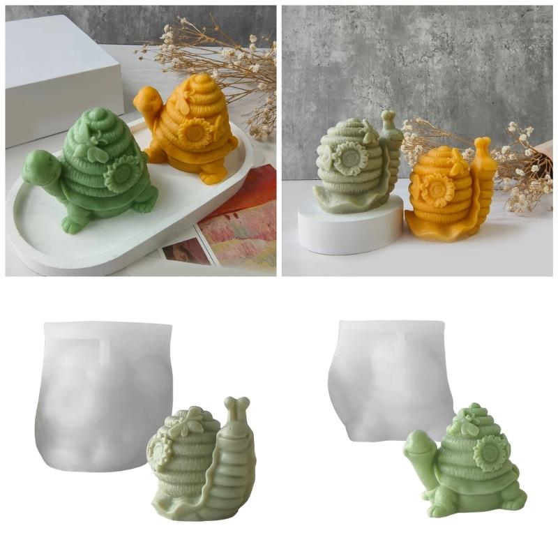 Turtles Snail Shaped Mold Silicone Mold for Candle and Soap Making High Temperature Resistant Aromatherapy Mould