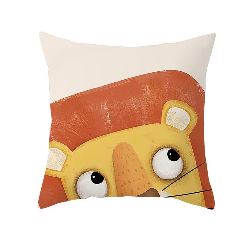 Nordic, Fresh and Cute Cartoon Pillowcase, Home Sofa, Car Bedside, Office Cushion Cover