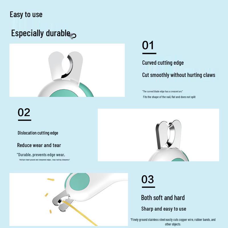 LED Pet Nail Clippers for Cats and Dogs