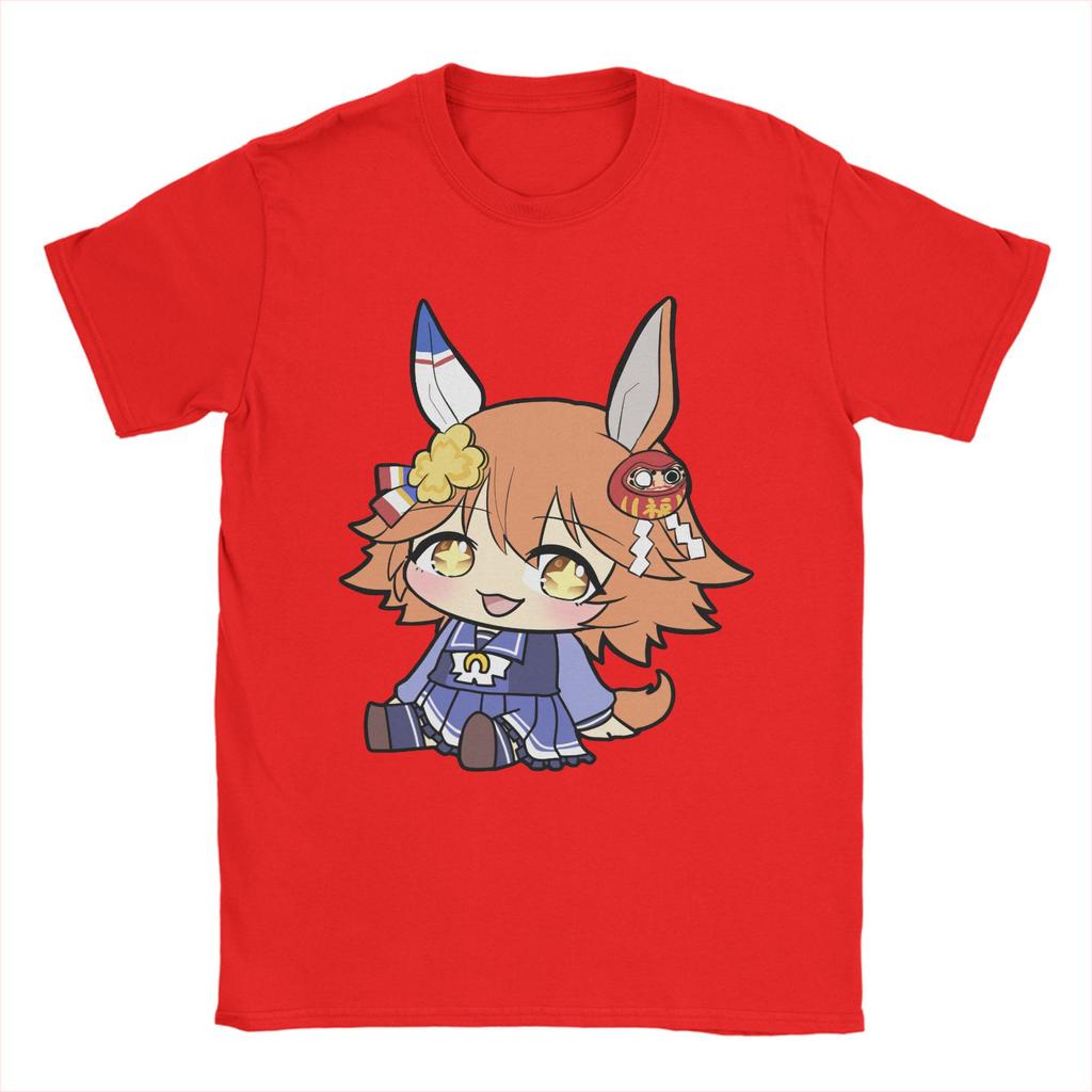 Anime Uma Musume Pretty Derby T-Shirts Men Cool Pure Cotton Tees Crew Neck Short Sleeve T Shirts Gift Idea Clothes