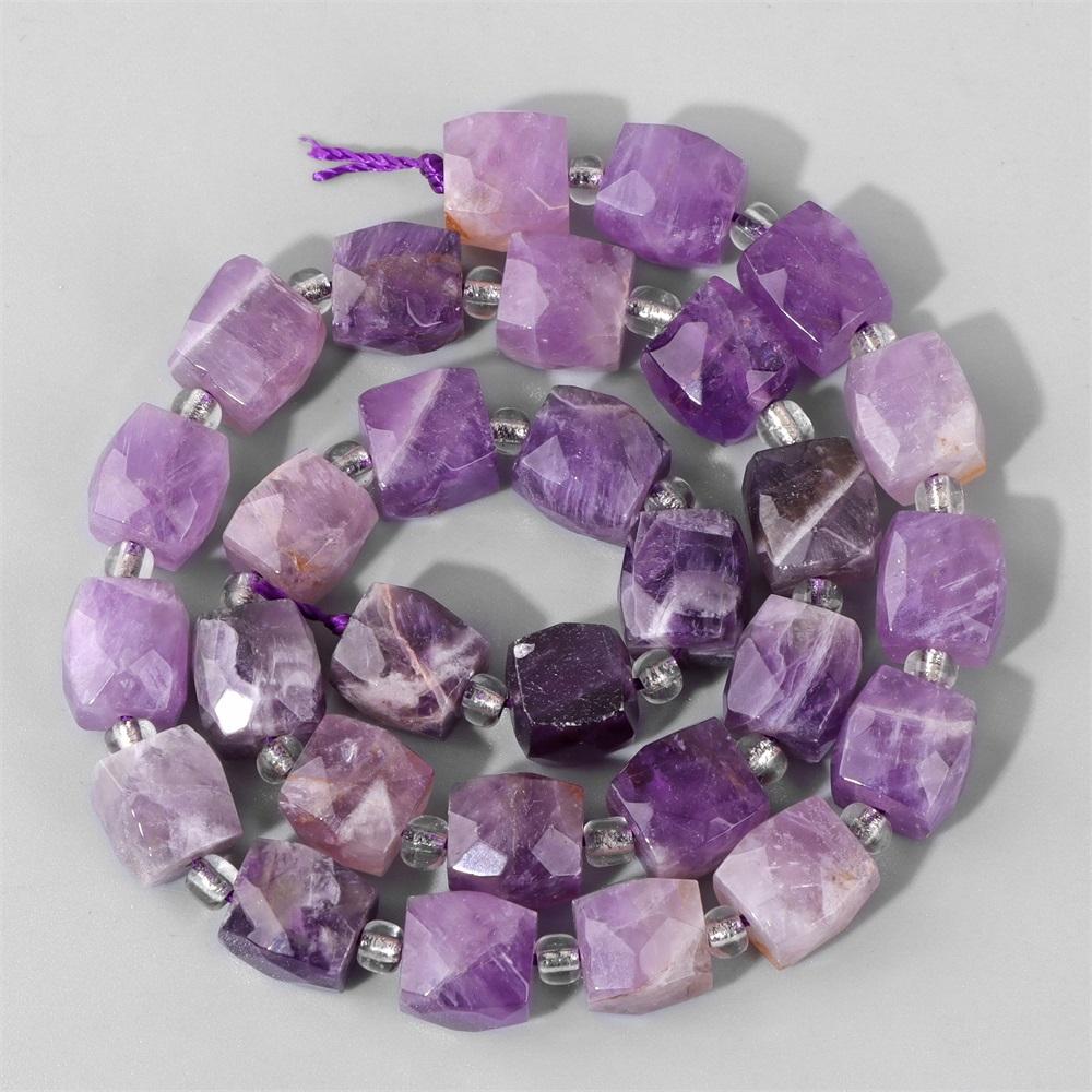 Mix Mărgele Pietre Prețioase Fațetate Naturale|Ametist+Citrin+Prehnit+Cuarț Roz|Mărgele de Sticlă pentru Confecționarea Bijuteriilor|Materiale pentru Artizanat DIY