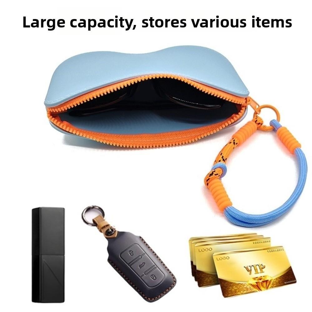 Dustproof Love Heart Glasses Bag Heart Storage Bag Portable Silicone Glasses Case  for Girls