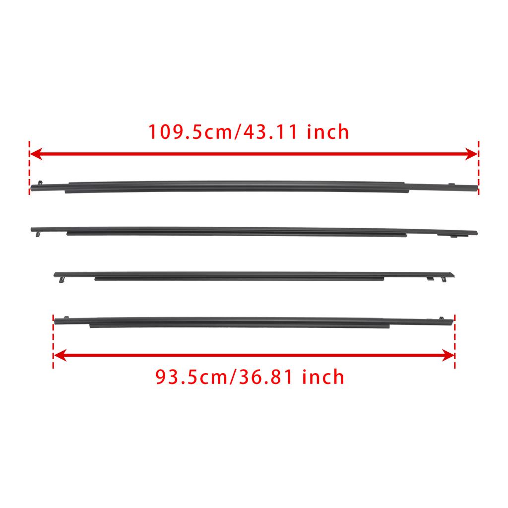 4 BUC Muldură Exterioară Garnitură Etanșare Geam Ușă Pentru Toyota Prius 2010-2015