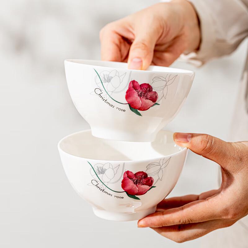 Elegant Ceramic Bowl & Spoon Set
