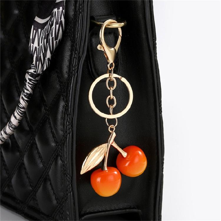 Fashionable Cherrys Sturdy Resin Charm Pendant Elegant Keychain Charm Accessory for Styles Expression Daily Use
