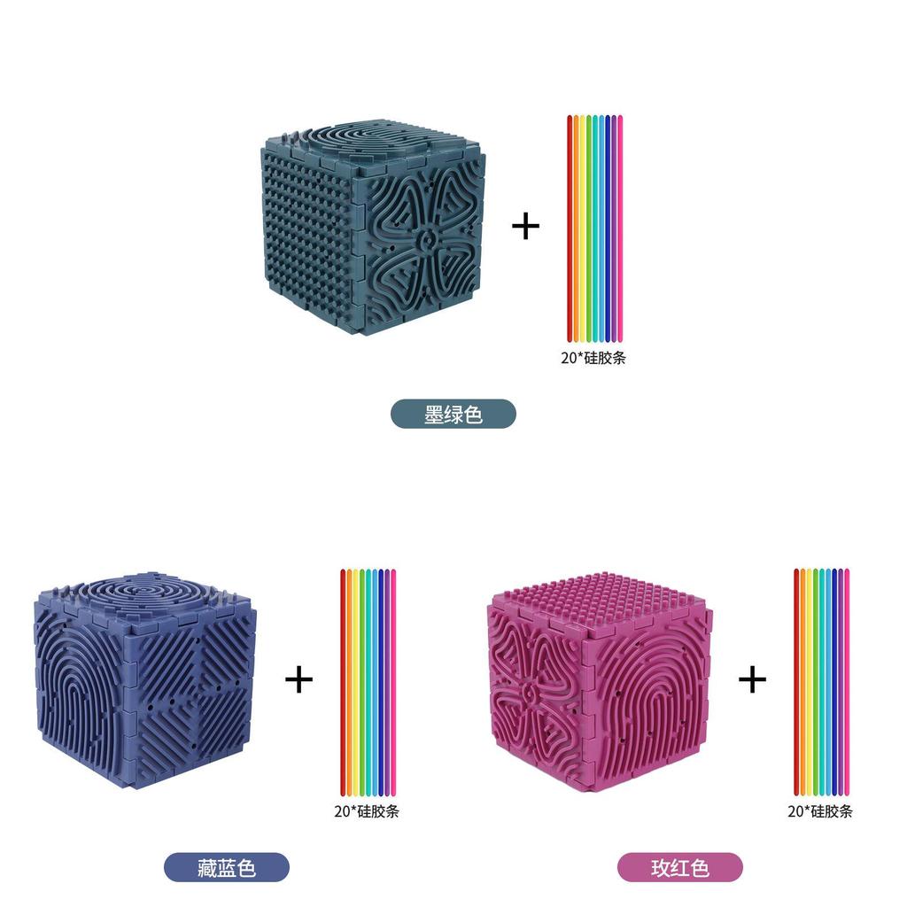 Sensory Decompression Board Toy With 3d Cube Assembly For Child Development