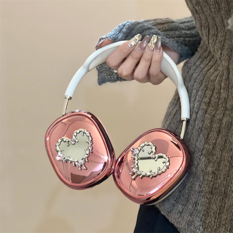 Japan and Korea Magic Mirror Love AirPods Max1 Protective Case Apple Headgear Earmuff Earphone Case