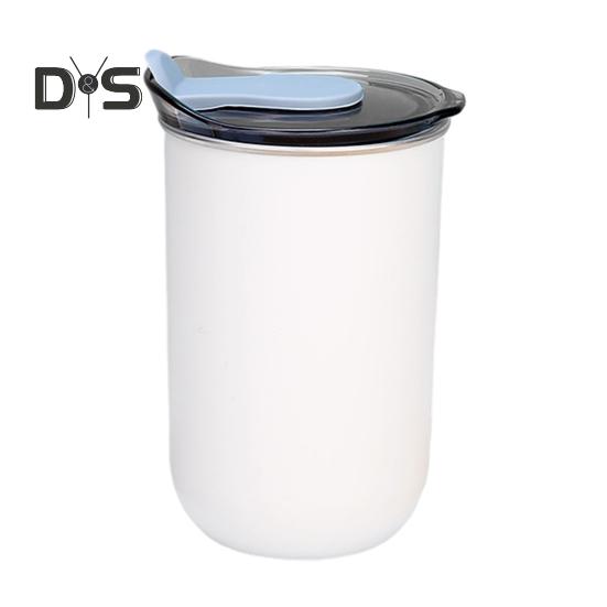 Water Cup 300ml Ergonomic Milk Cup Comfortable Grip Double-Layer Coffee Cup Tooth Brushing Cup Mouthwash Cup Multifunctional Mixing Cup