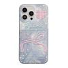 Ins Girl Powder Love Butterfly Suitable for iPhone17promax Laser Mobile Phone Case 14/15 Large Hole 13 Anti-drop