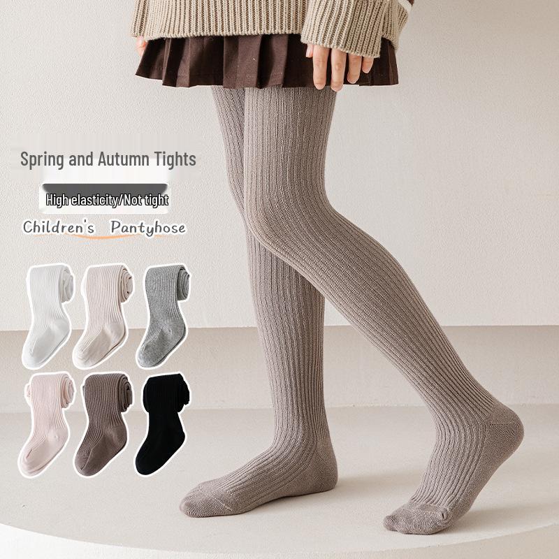 New Spring/Autumn Cute Vertical Stripe Leggings: High Elastic, Comfortable, Thin Style for Toddlers & Young Children Tights