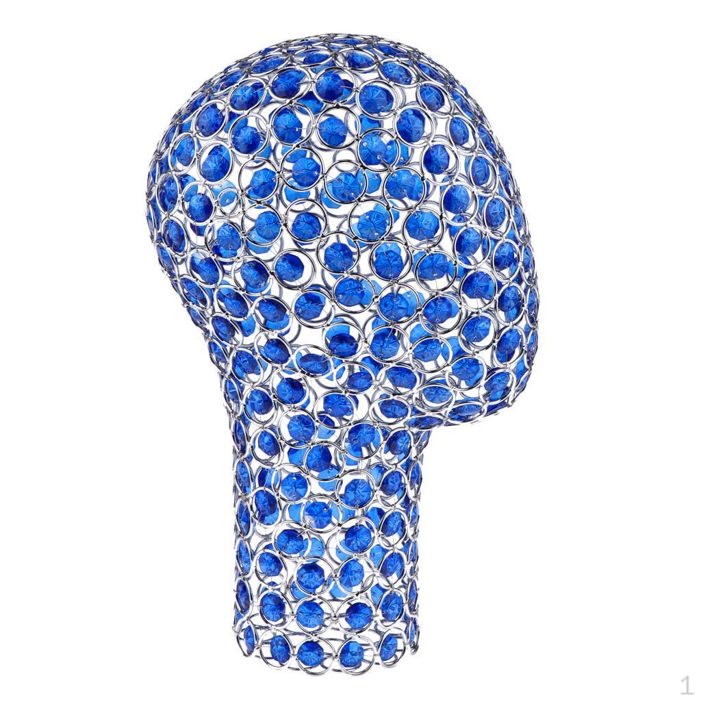 

21-дюймовая подставка со стразами для демонстрации головных уборов и париков красный