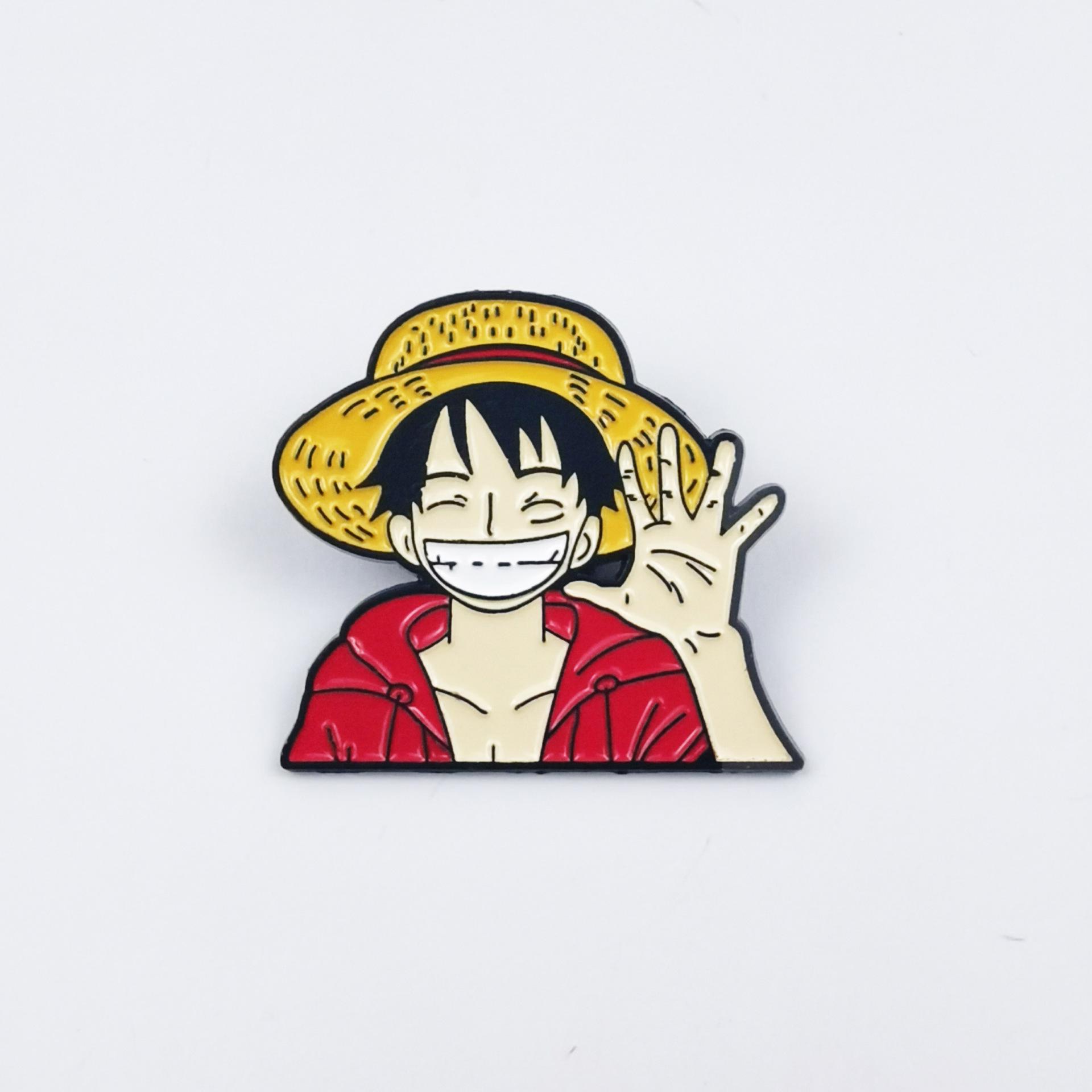 Брошь Аниме One Piece Луффи: Украшение для рюкзака для стильных студентов
