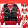 Gemütliches und festliches 3D-Ugly-Christmas-Print-Pullover-Sweatshirt mit Rundhalsausschnitt für Damen und Herren