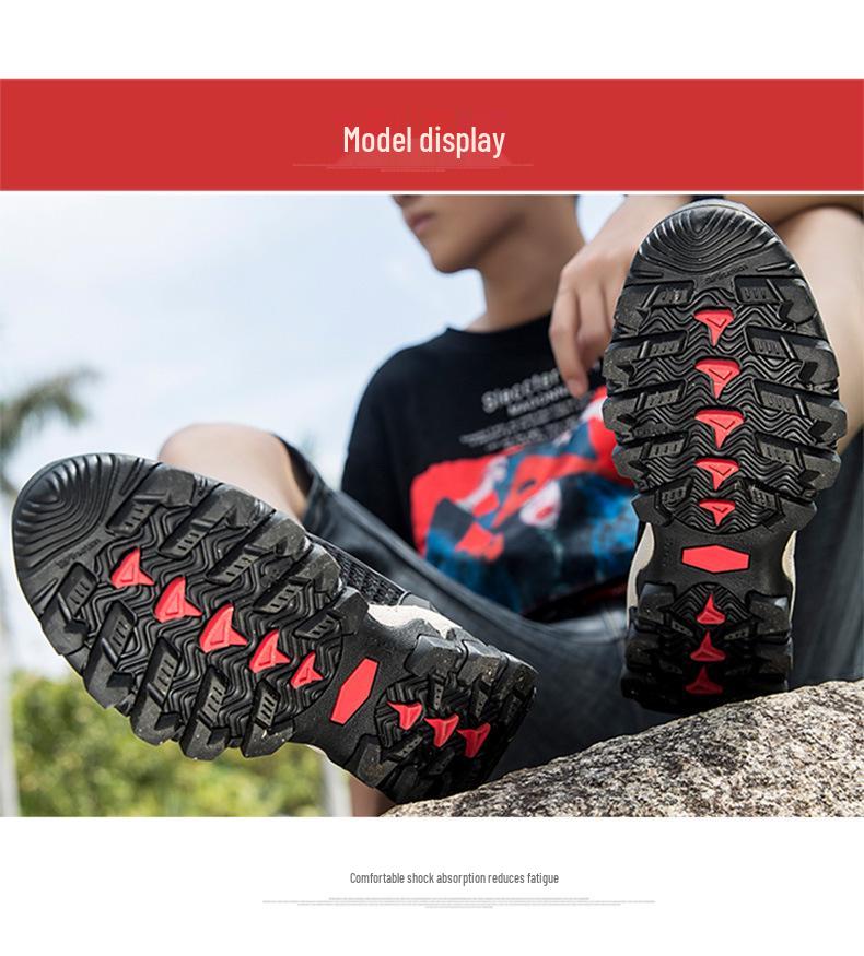 2023 Men's Breathable Mesh Outdoor Hiking Shoes - Round Toe Casual Sports Footwear
