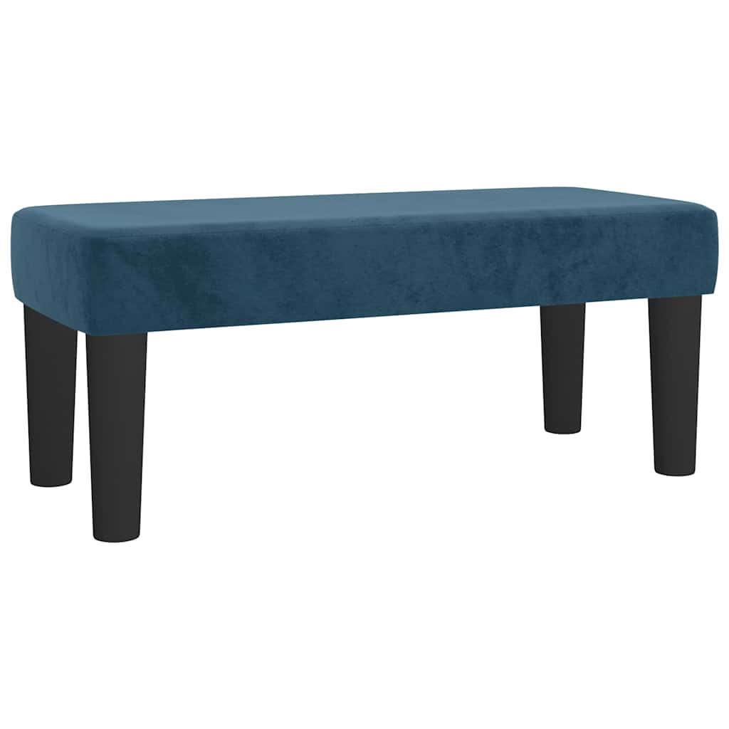 Box Spring Bed with Mattress Dark Blue 90x200 cm Velvet