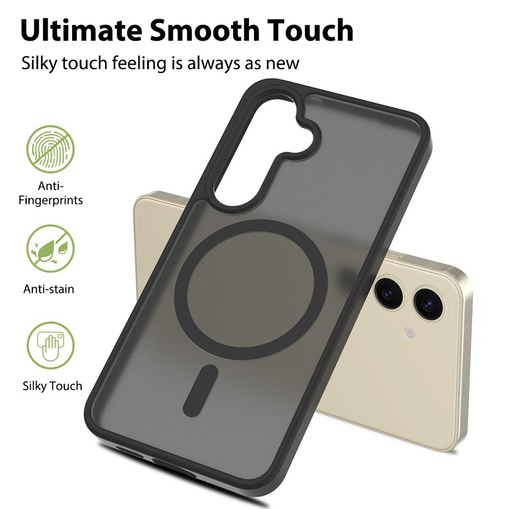 Matte Magnetic Phone Case for Magsafe Mag Safe Samsung Galaxy S26 Plus S25 Fe S24 S23 Ultra S22 A15 A16 A26 A35 A36 A56 A37 A55 A57 Back Phone Cover