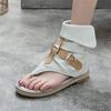 High Top Slippers Women Sandals Fashion Denim Roman Gladiator Sandals Summer Ladies Beach Shoes Female Zippe Flat Sandalias