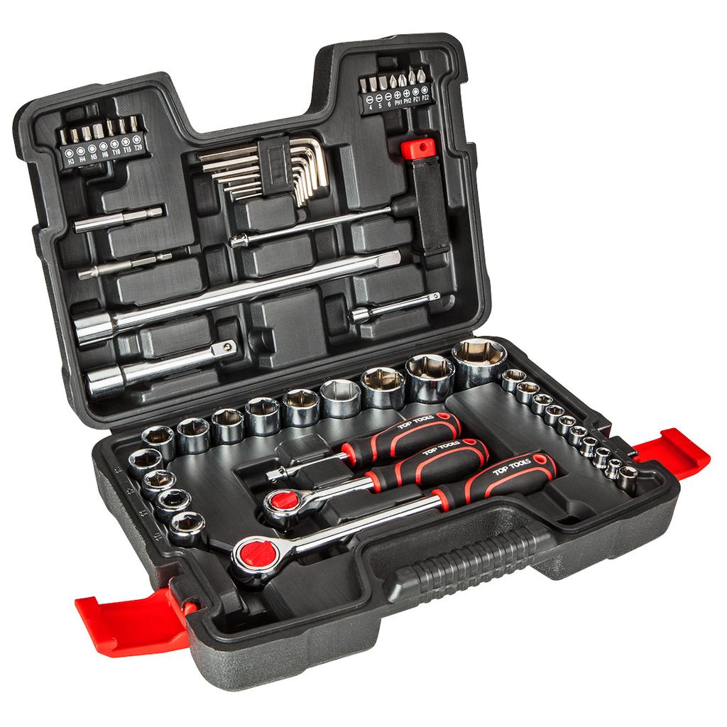 Socket wrench set 1/4", 1/2", 53 pcs.