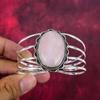 Rose Quartz Handmade Latest Design Jewelry Bangle, 925 Solid Sterling Silver Gemstone Bangle, Gift For Mother