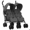 VidaXL Double Stroller, Anthracite Steel