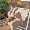 Fashion 2025 Winter Women's Snow Boots New Fashion Plush Platform Shoes Outdoor Warm Boots Women Shoes