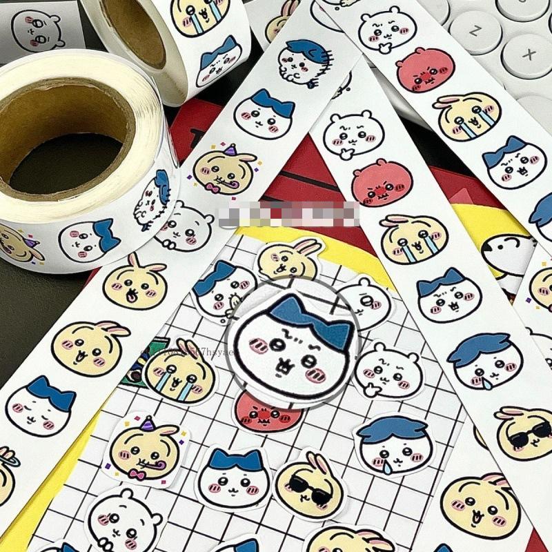 Cartoon Roll Stickers Hachiware Usagi Stickers High-looking Decoration Cute Student Notebook Seal Stickers Notebook