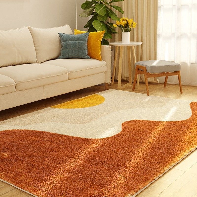 Living Room Carpet Coffee Table Mat Bedroom Floor Mat Girl's Dirt Resistant Foot Mat Can Be Cut