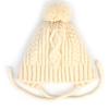 Universal Chemistry Wool Twist Ball Knit Ivory Earflap Hat Balaclava