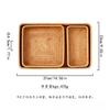 Natural Rattan Storage Baskets, Rectangular Woven Fruit Baskets, Wicker Decoration and Organizer for Bathroom, Living Room