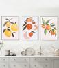 Vintage Plant Wall Art Canvas Painting Fruit Posters and Prints Wall Picture for Living Room Decor Abstract Lemon Orange Avocado