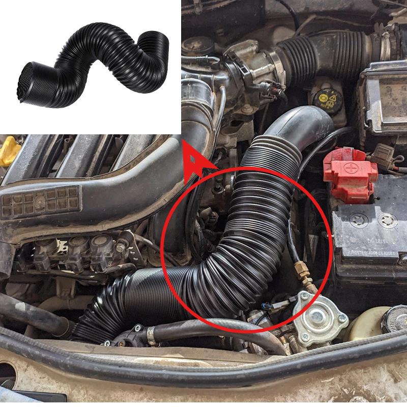 1Pc Steel Wire Reinforced Telescopic Air Intake Hose 51/63/76mm for Car Engine Air Filter Intake Pipe Modification Mass Air Flow 3