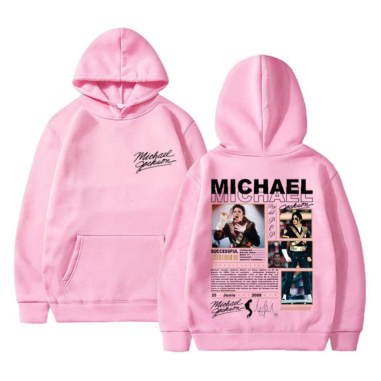 Felpa Classica Vintage Michajackson King Of Pop Uomo Moda Retro Gotica Rock Felpa Punk Oversize Pullover Streetwear