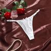 Luxuriöser Satin String mit verstellbarem Riemen: Hüftniedrig, Pfirsichhüften, mit Schleife verzierte Damen-T-Pants