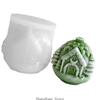 3XUF Silicone Mould Christmas House Molds Plasters Molds Casting Molds
