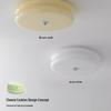 Vintage Bauhaus French Cream Glass Ceiling Lamp for Bedroom or Balcony