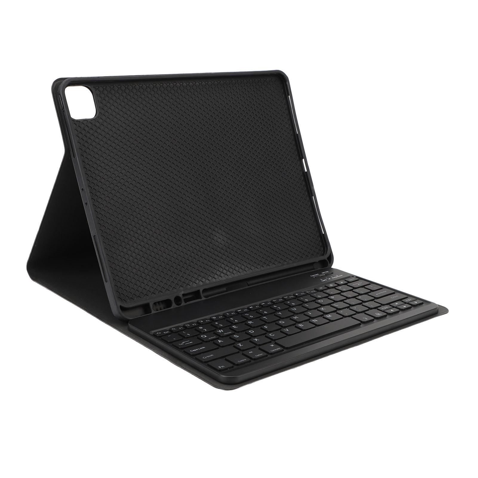 

Чехол-клавиатура для планшета Pro 12,9 дюйма 6-го, 5-го, 4-го, 3-го поколения, с цветной подсветкой, беспроводной, из ПУ чёрный