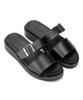 Bsqt By Classy 531 Chemnitz Strap Leather Slippers Aqua Black