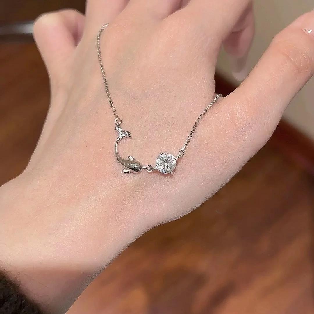 Minimally Luxurious Niche Dolphin Necklace A225