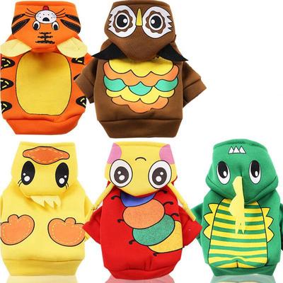 Vestiti per cani di design dei cartoni animati Costume per cani di Halloween Cappotto per cani di piccola taglia Cappotto invernale per cuccioli Cappotto con cappuccio per cani